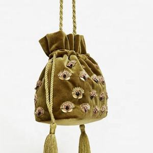 ZARDOZI WORK-WITH--EMBELLISHED de boda con perlas de cristal, bolsas de poli para fiesta, nuevo, elegante, 2021 - Product Image 1