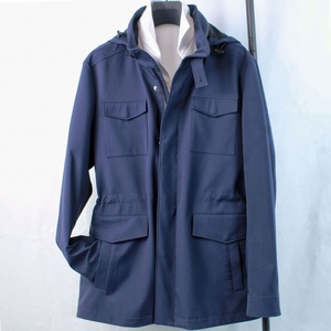 Chaqueta Utilitaria con Capucha para Hombre, Color Azul Marino, Impermeable, Resistente al Viento, Estilo Casual para Exteriores, Parka con Múltiples Bolsillos, Oferta 2026 - Product Image 1