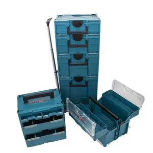 KAFUWELL OT23369F Boîte à outils empilable de nouveau design, armoires de rangement mobiles verrouillables, boîte d'organisation d'outils en plastique ABS