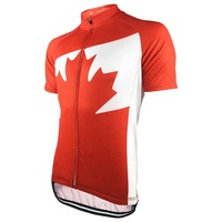 HIRBGOD Damen Canadian Maple Leaf Red Rad trikot Kurzarm Rennrad Artikel Coole Biker Outfits