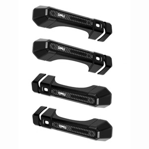 Lot de 4 couvre-poignées de <span class=keywords><strong>porte</strong></span> en aluminium noir pour Jeep Gladiator JT 2021-2026, <span class=keywords><strong>accessoire</strong></span> extérieur usiné CNC, finition noire OMU011 - Product Image 3