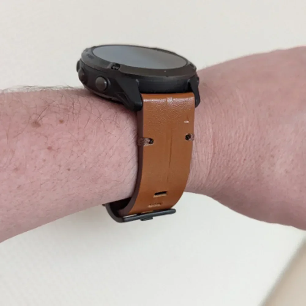 QuickFit Genuine Leather Strap For Garmin Fenix 8 E 7 6 5 3HR 47mm Band For Fenix 8X 7X 6X 5X 51mm Epix Pro 22mm 26mm Bracelet