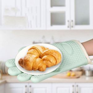 Hot Selling 5 Fingers Thicken Heat Resistant <b>Silicone</b> Grill Glove for Kitchen - Product Image 2