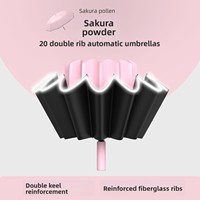 Parapluie LED Rotatif et Réglable avec Auvent Coupe-Vent à 10 Baleines et Trois Plis pour Voiture et Usage Professionnel – Idéal Soleil et Pluie