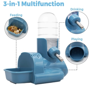 ขวดน้ำแขวนสำหรับแฮมสเตอร์ 3 in 1 พร้อมที่จ่ายน้ำอัตโนมัติ  ฐานใส่อาหาร และฐานเป็นที่หลบซ่อนสำหรับแฮมสเตอร์แคระ - Product Image 4