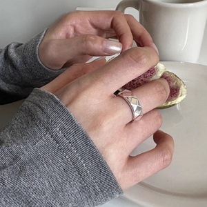 S925 Sterling Silver Geometric <b>Ring</b> For Women 7.5Mm Wide Minimalist <b>Open</b> Design Fashion Jewelry Gift - Product Image 1