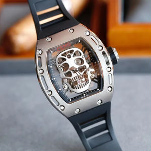 2025 RM Masterpiece Avant-Garde Luxury <b>Automatic</b> <b>Skeleton</b> <b>Watch</b> Power Reserve 5A Carbon Fiber Case Rubber Mechanical Wristwatch - Product Image 2
