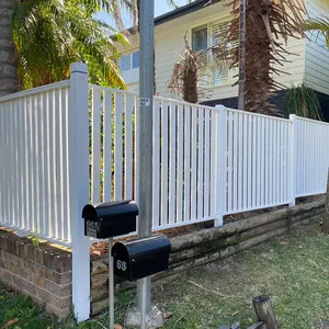 Decorative Aluminum Horizontal Slat Fence Panels Diy Windproof Timber Slat Outdoor