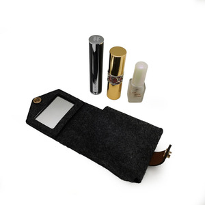 Girls Polyester Mini <b>Square</b> Storage Pouch Fashion Open Style Lipstick Bag Portable Felt Design - Product Image 4