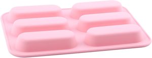 6 Cavity Rectangular Shape Cake Maker LFGB Platinum Non <b>Stick</b> BPA Free <b>Silicone</b> Cake Pastry Biscuit Molds - Product Image 3