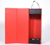 Caja de Regalo Ecológica y Biodegradable con Recubrimiento para Vino, Plegable y Magnética, para Botellas de Whisky y Vino Tinto