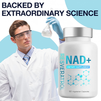 Complément alimentaire en capsules de NAD+, resvératrol, quercétine et berbérine, complément alimentaire en capsules de NAD