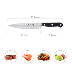 Coltello da cucina Grenoble, lama in acciaio inossidabile, 13 cm, nero - Product Image 2