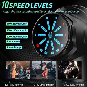 Pistola de masaje profesional, masajeador de 30 velocidades, 12 cabezales con pantalla LCD, pistola de masaje muscular de Fascia de percusión de tejido profundo, 2022 - Product Image 2