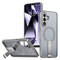 Coque magnétique pour Samsung Galaxy A57 avec béquille et chargement sans fil, compatible A37 A27 A17 A56 A36 A26, dissipation thermique, coque rigide