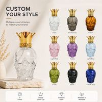 Lampe aromatique catalytique en verre en forme de crâne d'Halloween, brûleur d'huile parfumée, désodorisant, personnalisable OEM pour la décoration de la maison, des hôtels et des fêtes