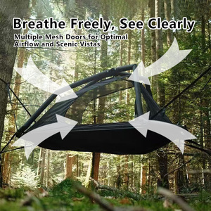 Lều treo di động 5.5kg mini có thể gập lại di động mạnh mẽ Lều nâng cao siêu nhẹ võng bơm hơi cho giấc ngủ qua đêm - Product Image 2