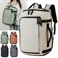 Sac à dos de voyage géométrique extensible et imperméable, durable, avec poche à chaussures intégrée, sac pour ordinateur portable antivol pour les voyages d'affaires