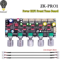 ZK-PRO1 Papan Tone Preamplifier HiFi dengan Modul Kontrol Volume Bass Treble Output Stereo & Subwoofer Op-Amps JRC2068
