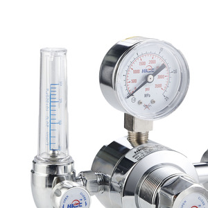 Régulateur de gaz industriel HG13F en laiton chromé pour oxyde nitreux, hydrogène, azote, CO2, ammoniac, réducteur de pression - Product Image 1