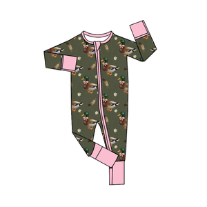 Toddler Infant Wildlife Hunting Theme Zip‑Up Romper Duck Deer Camo <b>Print</b> Baby Sleep Sleeper Pajama - Product Image 6