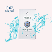 Bouton de sortie sans contact infrarouge, interrupteur de déverrouillage sans contact, capteur IR avec lumière LED, système de contrôle d'accès intelligent pour porte
