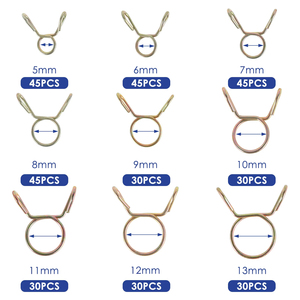 330pcs mùa xuân ban nhạc ống Ống kẹp thép không gỉ loại kit 5-13mm kẹp Fastener loại Kit ống khí nước Clip - Product Image 6