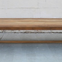Meubles d'intérieur ou d'extérieur, table à manger carrée moderne en bois de luxe, couleur marron