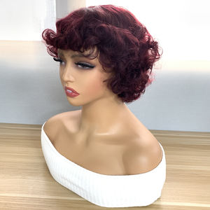 วิกผมแท้แบบสั้นหยิก โปรโมชั่นโรงงาน มีหลายสีในสต็อก - Product Image 3