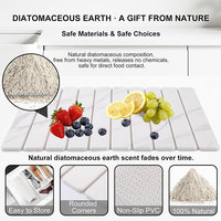 Grand tapis de séchage pour vaisselle en pierre, séchage rapide, tapis en pierre pour vaisselle, tapis absorbant l'eau en marbre et terre de diatomée