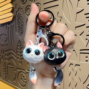 Wholesale 3D Resin Cat Keychain Cute <b>Big</b>-Eyed Cartoon Cat Pendant for Car & <b>Backpack</b> Exquisite Gift - Product Image 3