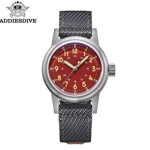 นาฬิกาข้อมือแบบเรโทร 36 มม. รับผลิตแบบ OEM ODM พร้อมโลโก้ตามสั่ง กลไกอัตโนมัติจากญี่ปุ่น เรืองแสง C3 สายไนลอน กันน้ำลึก 200 เมตร - Product Image 2