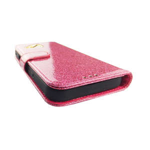 Custodia a Portafoglio Rosa <span class=keywords><strong>con</strong></span> Luci Lampeggianti per Donna, in Pelle PU, <span class=keywords><strong>con</strong></span> Motivo a Cuore e Slot per Carte, per <span class=keywords><strong>iPhone</strong></span> 16 - Product Image 3