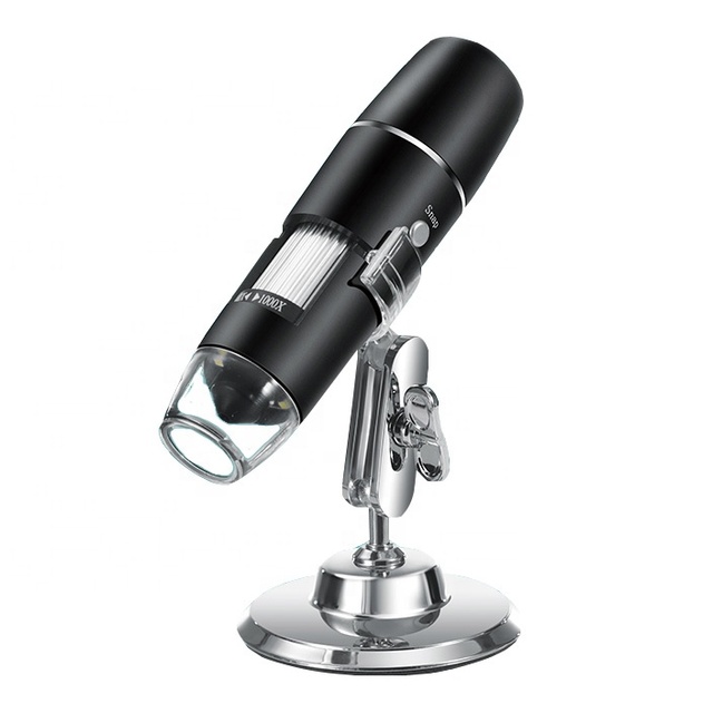 RoHS USB Recharge Digital Mobile WiFi Microscope with 640x480 Resolution and 8 LEDs Illumination
