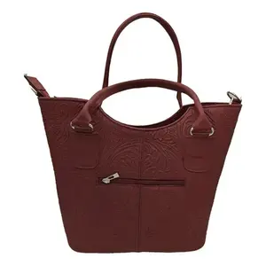 Sac fourre-tout Fana en cuir de vachette et cuir véritable, design ciselé, tendance, usage quotidien, toutes saisons - Product Image 1