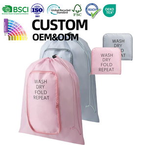 <span class=keywords><strong>Bolsa</strong></span> de Lavandería Plegable con Cordón, para Lavar, Secar, Plegar y Repetir, de Poliéster Estampado, Portátil, para Guardar <span class=keywords><strong>Ropa</strong></span> <span class=keywords><strong>Sucia</strong></span> de Viaje - Product Image 1
