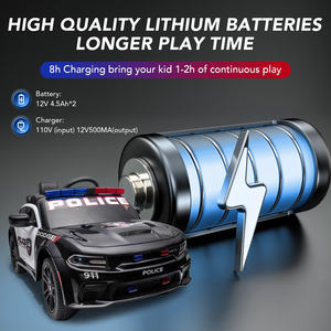 Dalisi, nuevo coche de policía Dodge para niños con licencia, coche de juguete con Control remoto eléctrico de plástico de 12V para que conduzcan los niños - Product Image 5