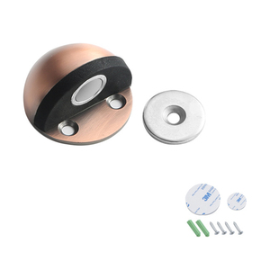 Butée <span class=keywords><strong>de</strong></span> <span class=keywords><strong>porte</strong></span> magnétique en acier inoxydable 201 durable en forme <span class=keywords><strong>de</strong></span> tête <span class=keywords><strong>de</strong></span> tortue avec tampon en caoutchouc semi-circulaire, sans perçage - Product Image 2