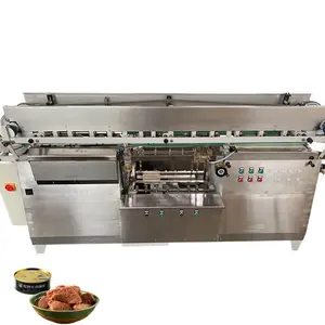 Canned food meat cold glue labeling machine bear canned meat wet glue labeling machine maling luncheon meat canned labeller