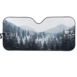 Màn che nắng kính chắn gió ô tô chất lượng cao, logo cao cấp, chất liệu nhôm, kiểu gấp, dạng bong bóng PE - Product Image 1