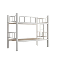 Lit superposé en acier de style minimaliste, lit double en fer forgé à tubes carrés, personnalisable, pour dortoirs étudiants, lit en fer pour deux personnes