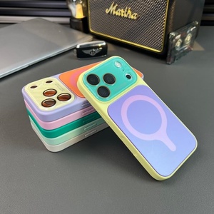 เคสโทรศัพท์มือถือแบบแม่เหล็ก Fashion AG Matte Back Panel สำหรับ iPhone 18 14 15 16 17 Pro Max พร้อมฟิล์มเลนส์ HD ป้องกันแรงกระแทก - Product Image 3