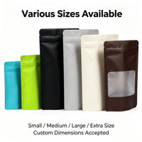 Sachets Mylar verticaux imprimés en gros avec fermeture éclair refermable, anti-odeur, emballage plastique, petits sachets