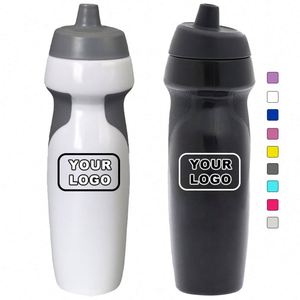Bouteille d'eau de sport en plastique sans BPA de 600 ml avec logo personnalisé, bouteille à presser promotionnelle, gourde de sport pour le cyclisme en plein air - Product Image 1