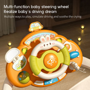Juguete de Volante Acústico-Óptico de Plástico para Bebés, Juguete Educativo Temprano, Simulación de Conducción de Automóviles, Volante Musical para Niños - Product Image 2