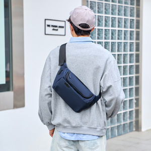 Nueva Riñonera Ligera Antirrobo de Nailon para Viaje, Bolso de Pecho, Bandolera de Negocios para Hombre con Cierre de Cremallera - Product Image 5