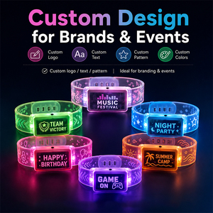 Pulsera LED RGB Intermitente, Brazalete Luminoso Colorido, Banda Transparente con Logotipo Personalizado, Artículos Promocionales - Product Image 4