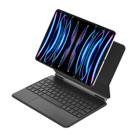 Sarung Keyboard iPad, sarung iPad dengan Keyboard untuk iPad Pro 11 iPad Air 4th Floating Cantilever presisi dudukan Multi sentuh Trackpad