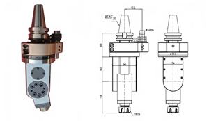 AHR Series 0-360 ° Ajustable <span class=keywords><strong>CNC</strong></span> BT50 Cabezal angular Accesorio de fresado multiángulo para maquinaria compleja y fabricación de válvulas - Product Image 5
