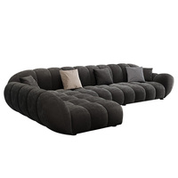 Canapé d'Angle Rétro Pétale Minimaliste Italien, en Tissu Givré Moderne et Simple pour Salon